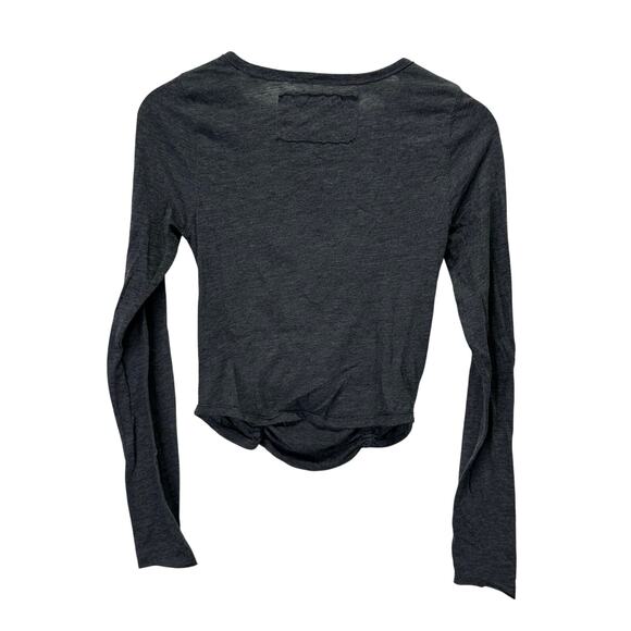 We The Free Gray Long Sleeve Stella Ruching Bodice Too Womens Small Free People - Picture 8 of 11